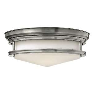 Hadley Three Light Flush Mount Foyer with Etched Opal Glass Finish 