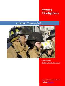 FIREFIGHTERS Theme Preschool Daycare Curriculum CD  
