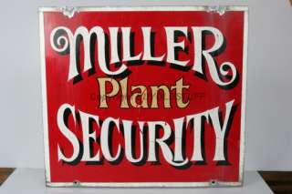   Miller Beer Brewery Plant Security MILWAUKEE WI original TIN  