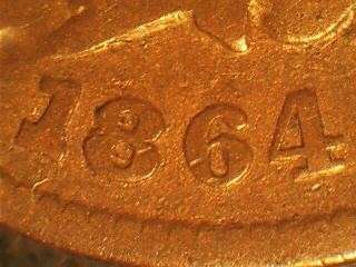 1864/1864 L Indian Cent. Snow 6, Good  