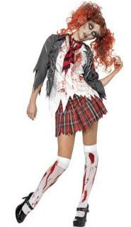high school horror zombie school girl adult costume includes grey 