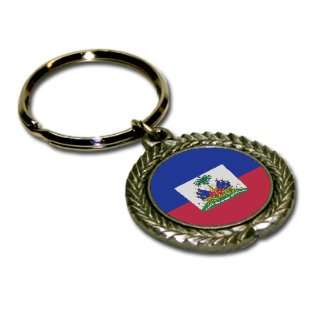 Haiti Flag Pewter Key Chain
