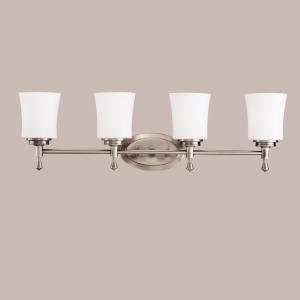 By Kichler Wharton Collection Brushed Nickel Finish Bath 4 Light 