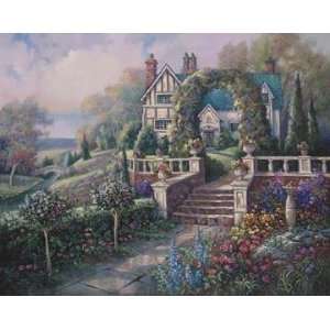  Hillside Garden Manor Poster Print