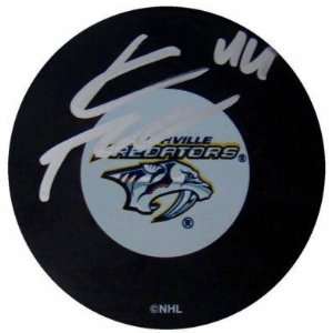   Nashville Predators Hockey Puck w/Case   Autographed NHL Pucks Sports