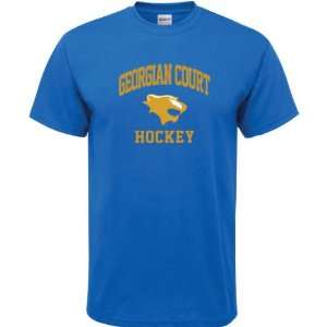   Georgian Court Lions Royal Blue Hockey Arch T Shirt