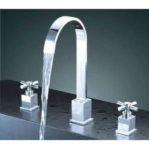  3 Hole Brass Faucet Mixer Bathroom Tap Two Handle Chrome 