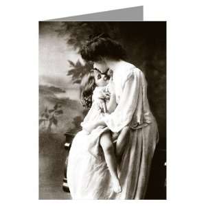   Vintage Mothers Day Card (10x13 inch) of Mom and Daughter Hugging