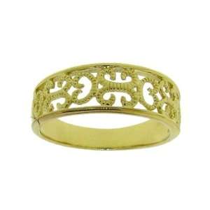    Sterling Silver 925 Chic Filigree Gold Vermeil Plated Ring Jewelry