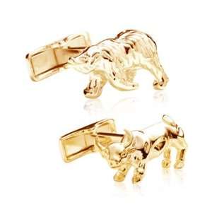  Vermeil Bear and Bull Cufflinks Patio, Lawn & Garden