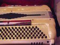 Vintage Castiglione Accordion Made in Italy Serie 408 Mother of Pearl 
