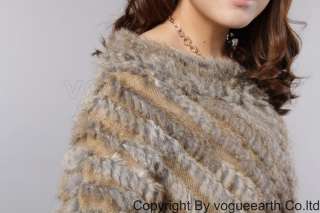 527 new real rabbit fur 4 color shawl/vest/coat/jacket  