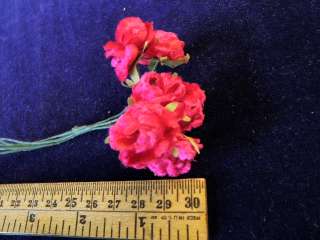   Flower Velvet 3/4 Rose 6pc Lot JS Rich Rose Pink for Hat Hair  