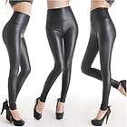 New Stretch High Waist faux leather look Tight Leggings lady Pants 
