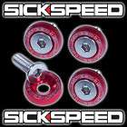 PC (FOUR) RED ANODIZED LICENSE PLATE BOLTS 4PCS FOR 10MM BOLT CAR 
