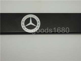 Mercedes Benz Logo Black Chrome Stainless Steel License Plate Frame 