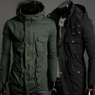 2011 Fashion Men Slim Fit Trench Coat Jacket M XXL  