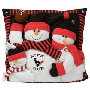  Houston Texans Snowman Family Pillow
