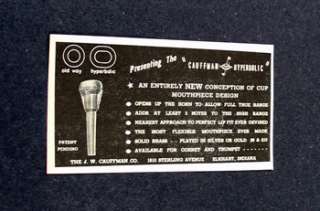 Cauffman Hyperbolic horn mouthpiece 1949 print Ad  