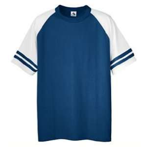   Augusta Sportswear Sleeve Stripe Six Ounce Jerseys NAVY/ WHITE AL