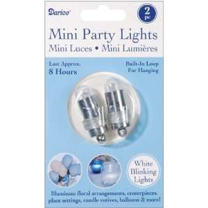  Blinking Mini Party Lites 2/Pkg White