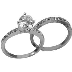 Contemporary Diamond Wedding Set With GIA CERTIFIED D VS1 .33ct Center 