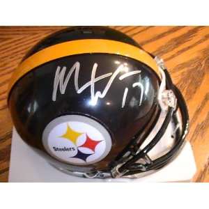  MIKE WALLACE SIGNED AUTOGRAPHED PITTSBURGH STEELERS MINI 