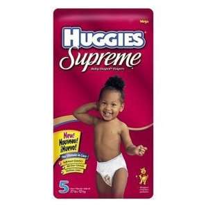   Huggies Supreme Diapers Size 5, (over 27lb/12g) Mega Pack, 42 Diapers