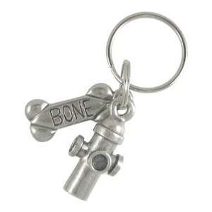 Hydrant and Bone Keyring Jim Clift Jewelry