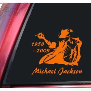  Michael Jackson 1958   2009 Vinyl Decal Sticker   Orange 