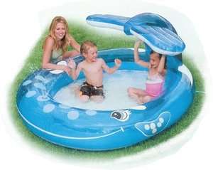 NEW KIDS INFLATABLE WHALE SPRAY SPRINKLER SWIMMING POOL  