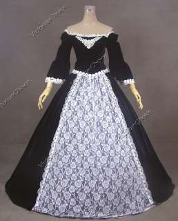 Marie Antoinette Victorian Dress Ball Gown Navy Blue Prom 153 XL 