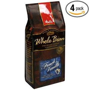 Melitta French Vanilla Whole Bean Coffee, 9 Ounce Bag (Pack of 4 