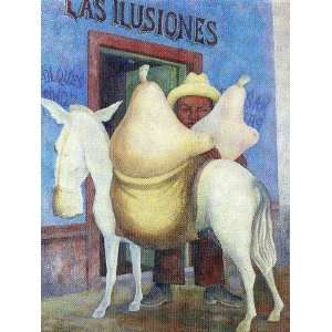   Made Oil Reproduction   Diego Rivera   32 x 42 inches   Las Ilusiones