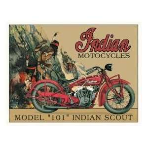 Tin Sign   Indian Scout 