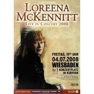  Loreena McKennitt   All The Way 2008   CONCERT   POSTER 