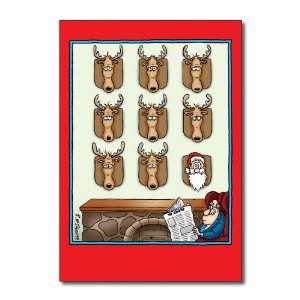   Christmas Card Heads Up humor holiday Humor Greeting Randy McIlwaine