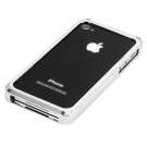 Apple iPhone 4, 4S Aluminum Chrome Coating Metal Bumper Case Silver 