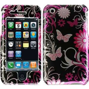 Black Butterfly Hard Case Cover for Apple iPhone 3G 3GS  