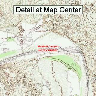  USGS Topographic Quadrangle Map   Maybell Canyon, Texas 