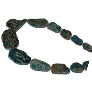  Golden line turquoise rough, 40x25mm to 18x13mm, sold per 