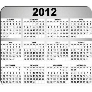 2012 Calendar Mouse Pad by Tekbuz