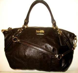   Leather Madison Sophia Large Satchel 15955 Bag Handbag EUC  