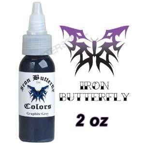  Iron Butterfly Tattoo Ink 2 OZ Graphite Grey Pigment 
