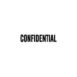    CONFIDENTIAL Narrow Self Inking Stamp  Red