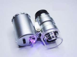 Jeweller LED 60x Magnifier Mini pocket zoom Microscope  