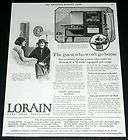 1921 OLD MAGAZINE PRINT AD, LORAIN, GAS OVEN HEAT REGUL