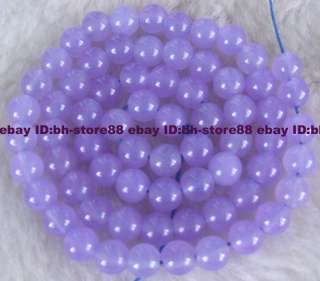 New 6mm Beautiful Purple Jade Round Gemstone Beads 15  