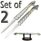 SETS (4 Knives) Double Dragon Daggers, Display Stand