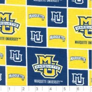  45 Wide Marquette University Golden Eagles Fabric By The 